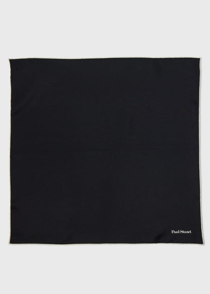Paul Stuart Trusted | Contrast Border Silk Pocket Square