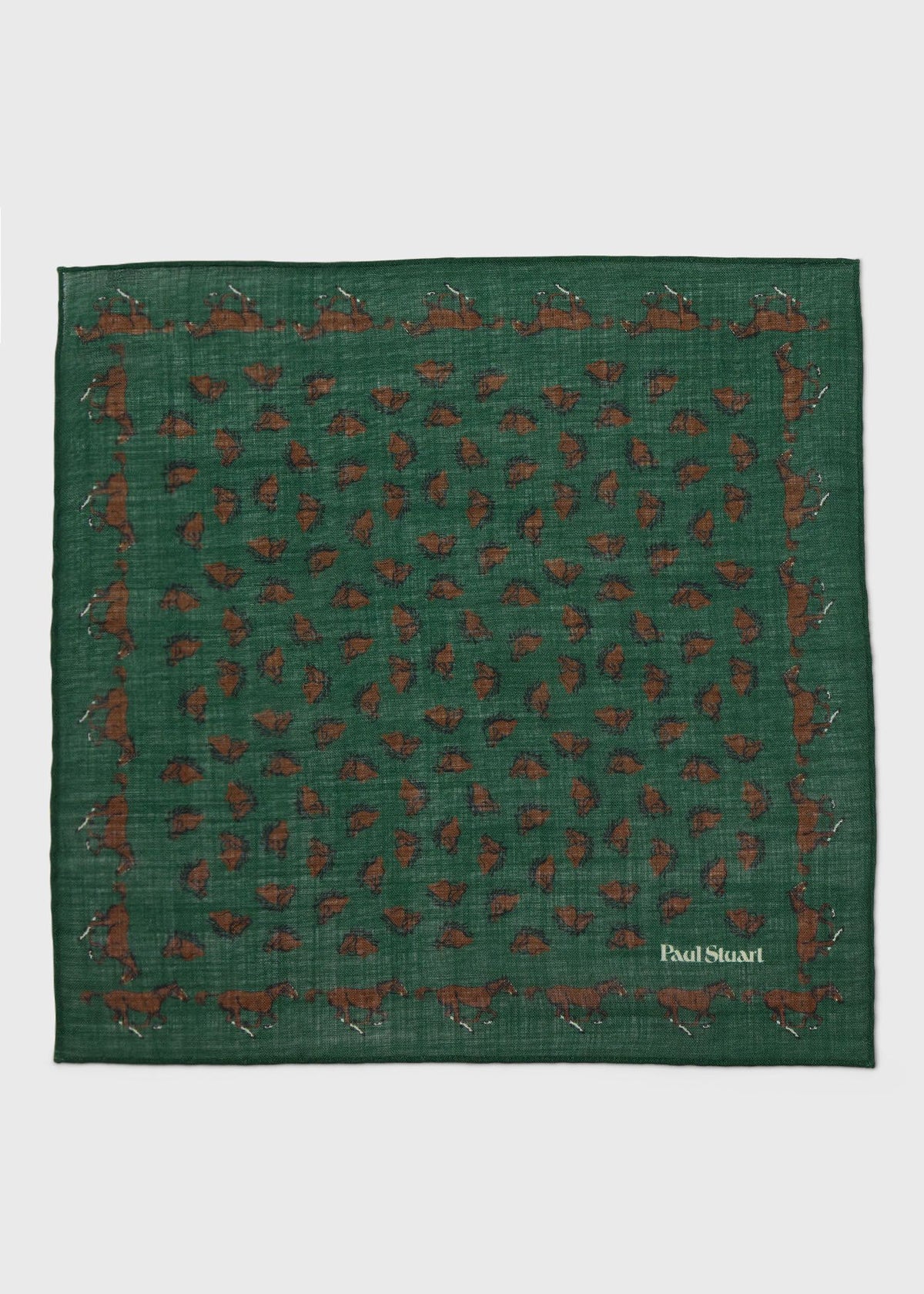 Paul Stuart Trending | Equestrian Print Wool Pocket Square