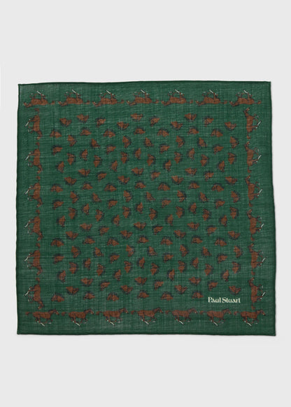 Paul Stuart Trending | Equestrian Print Wool Pocket Square