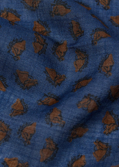 Paul Stuart Special Offer | Equestrian Print Wool Pocket Square