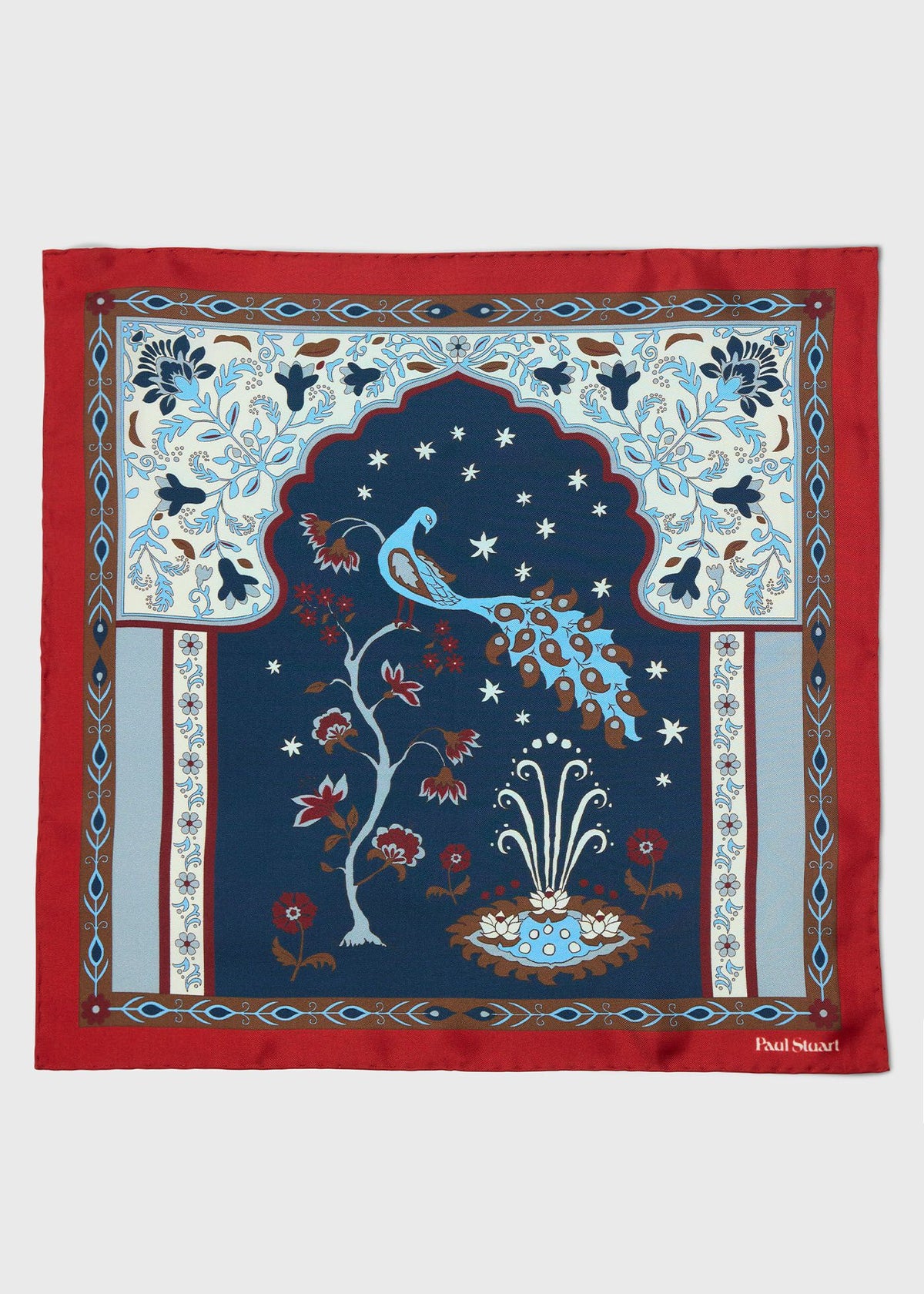 Paul Stuart Great Value | Peacock Silk Pocket Square