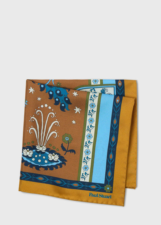 Paul Stuart Signature | Peacock Silk Pocket Square