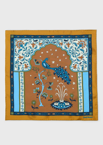 Paul Stuart Signature | Peacock Silk Pocket Square