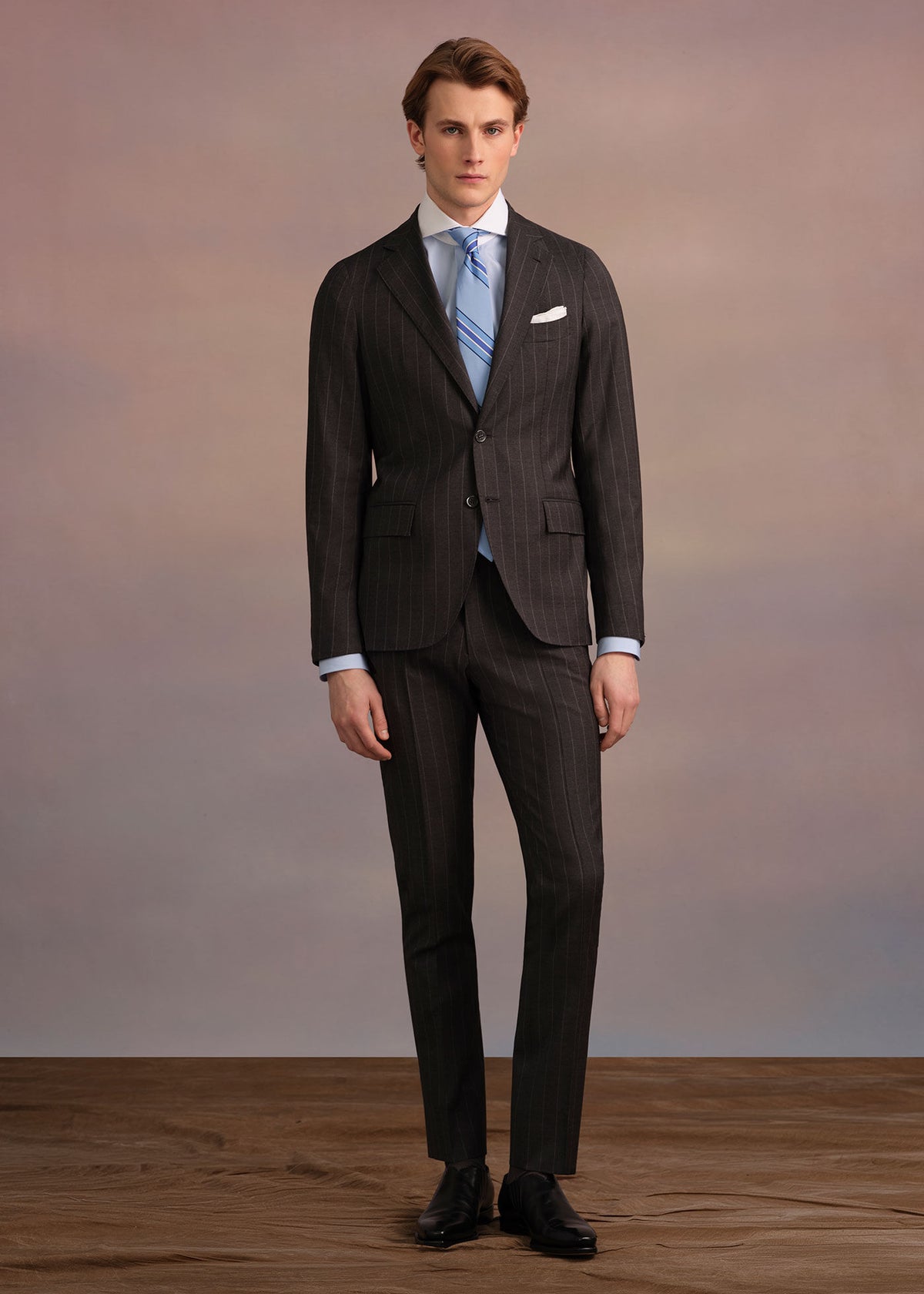 Paul Stuart Discount | All Year Wool Stripe Suit