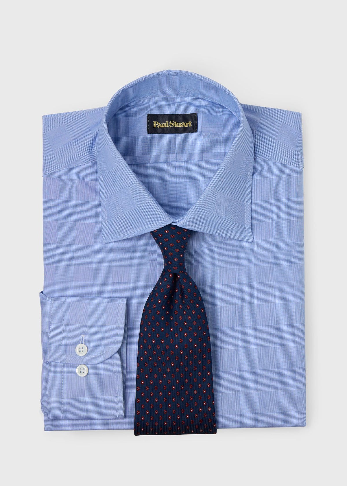 Paul Stuart Premium | Glen Plaid Spread Collar Dress Shirt