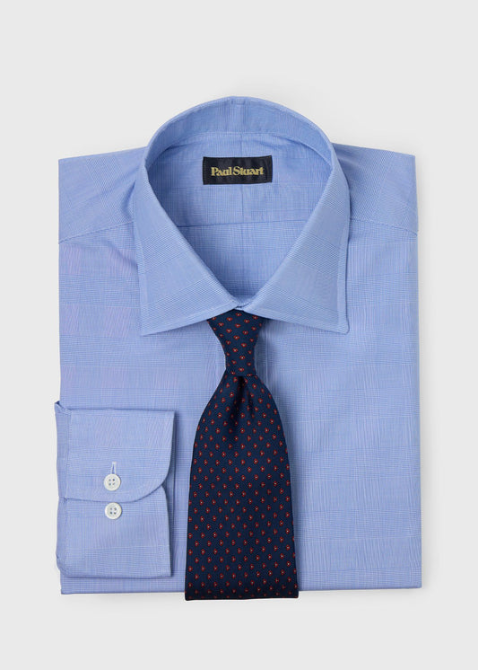 Paul Stuart Premium | Glen Plaid Spread Collar Dress Shirt