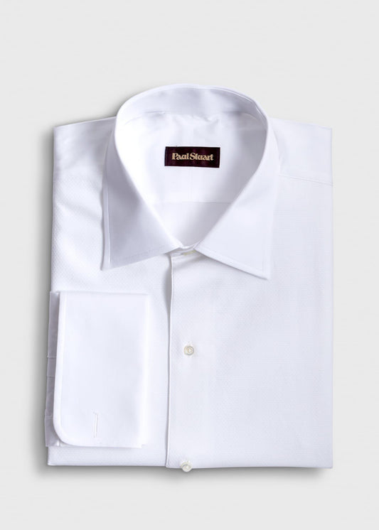 Paul Stuart Everyday | Piqué Bib Front Cotton Formal Shirt