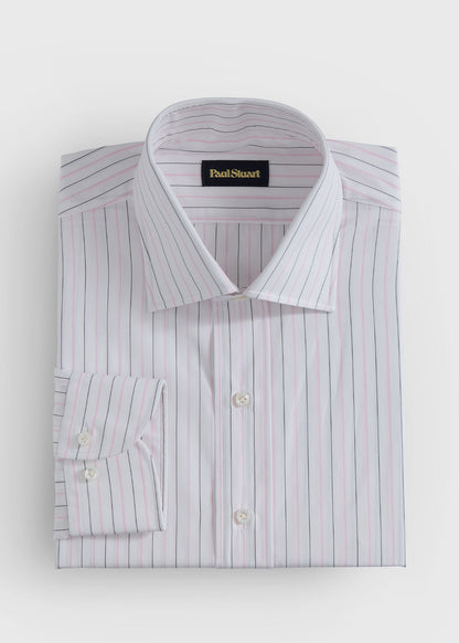 Paul Stuart Deals | Cotton Deco Stripe Dress Shirt