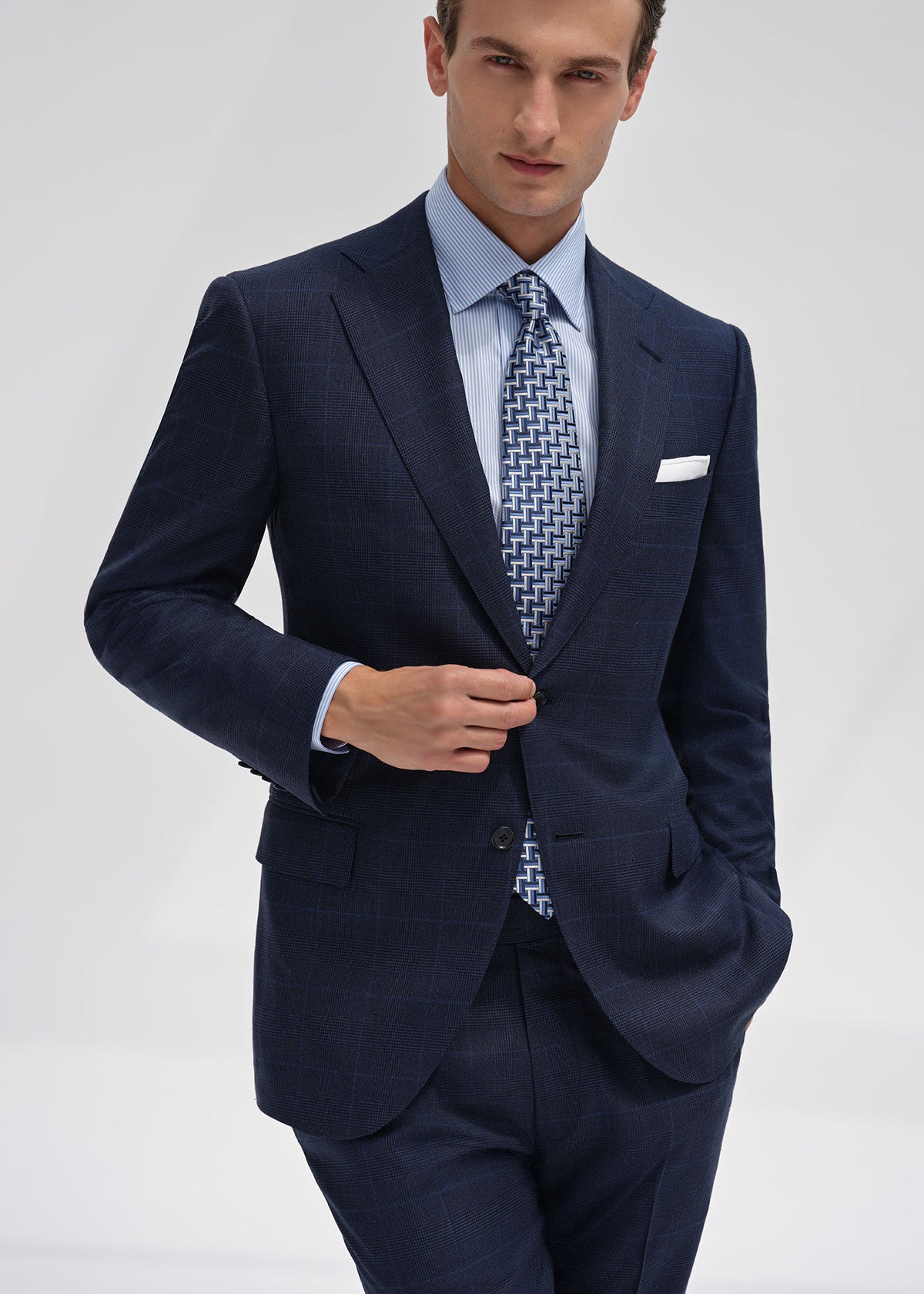 Paul Stuart Premium | Handmade Narrow Bengal Stripe Dress Shirt