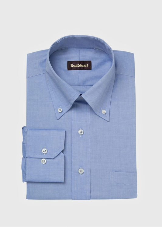 Paul Stuart Best Seller | Blue Sea Island Cotton Dress Shirt