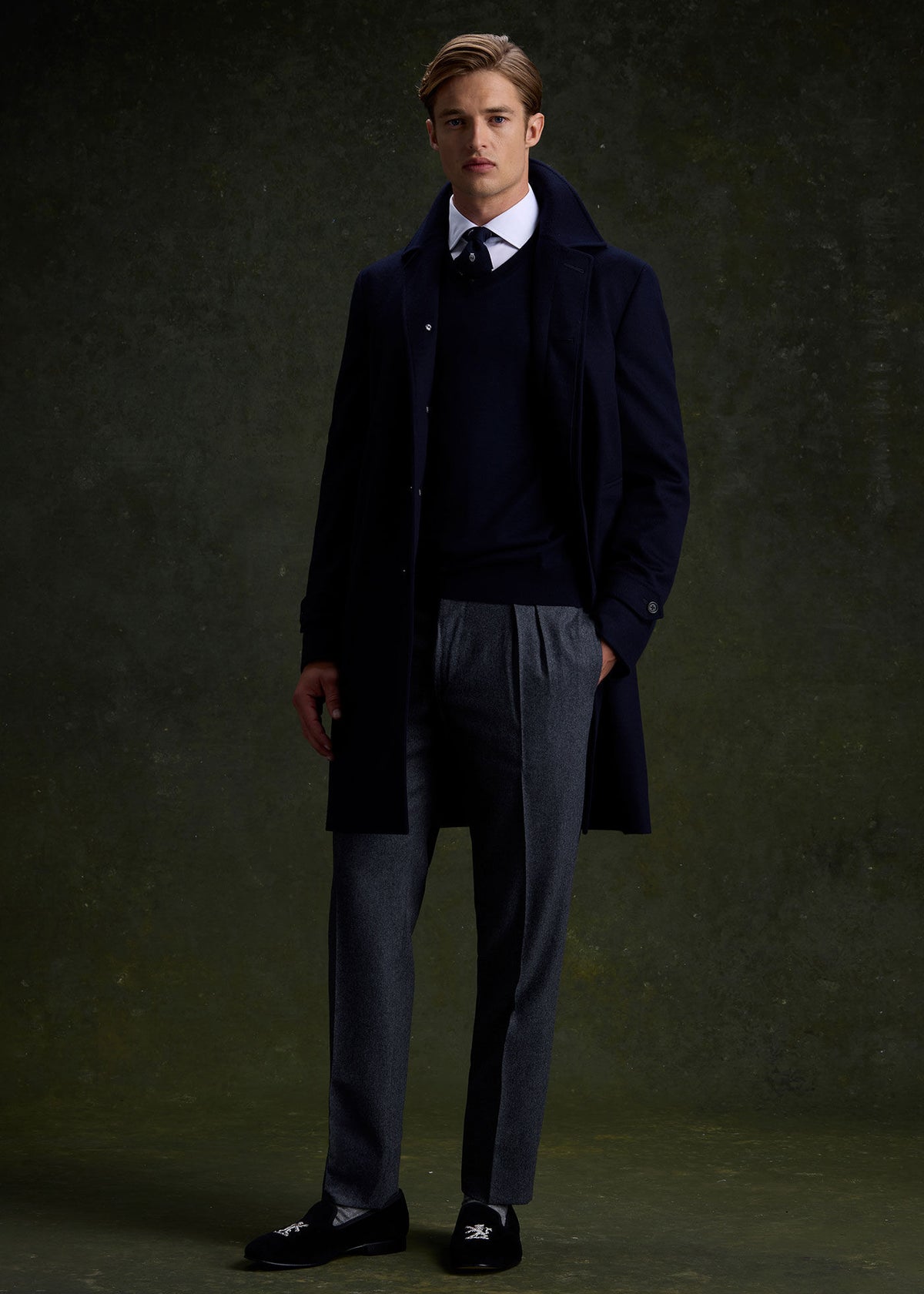 Paul Stuart Recommended | Super 170s Wool Water Repellent Coat