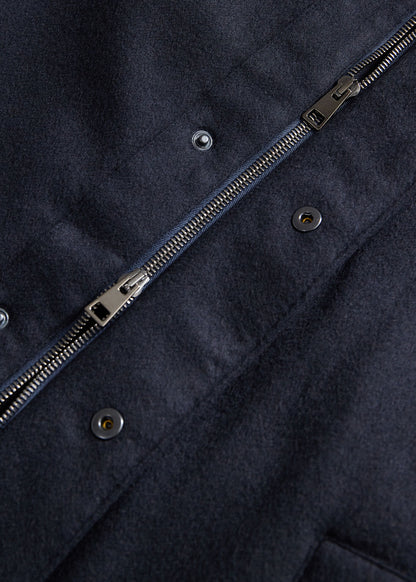 Paul Stuart Essential | Cashmere Coat with Faux Fur Collar