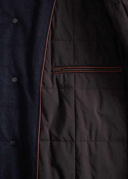 Paul Stuart Essential | Cashmere Coat with Faux Fur Collar