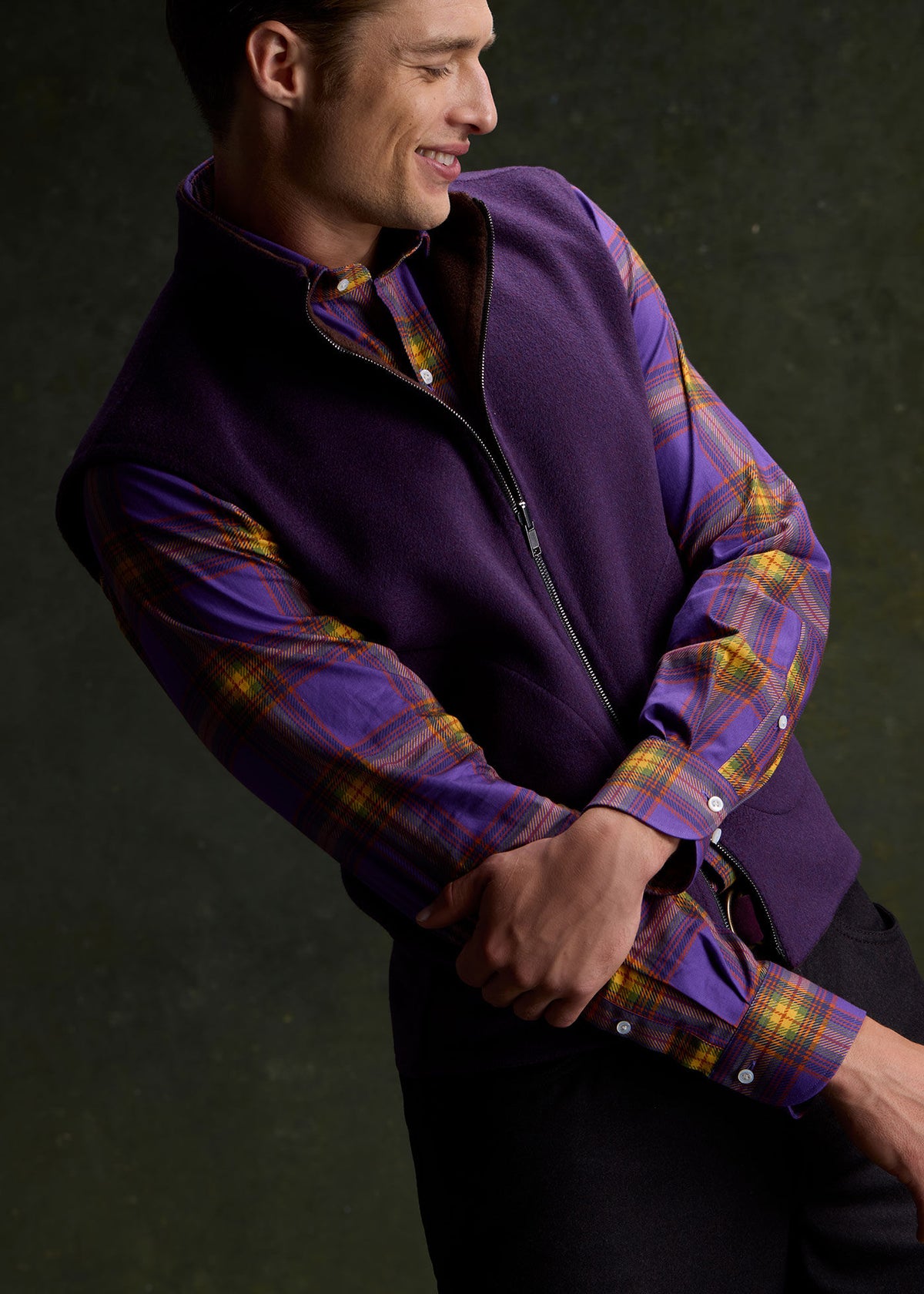 Paul Stuart New | Double Faced Cashmere Reversible Vest