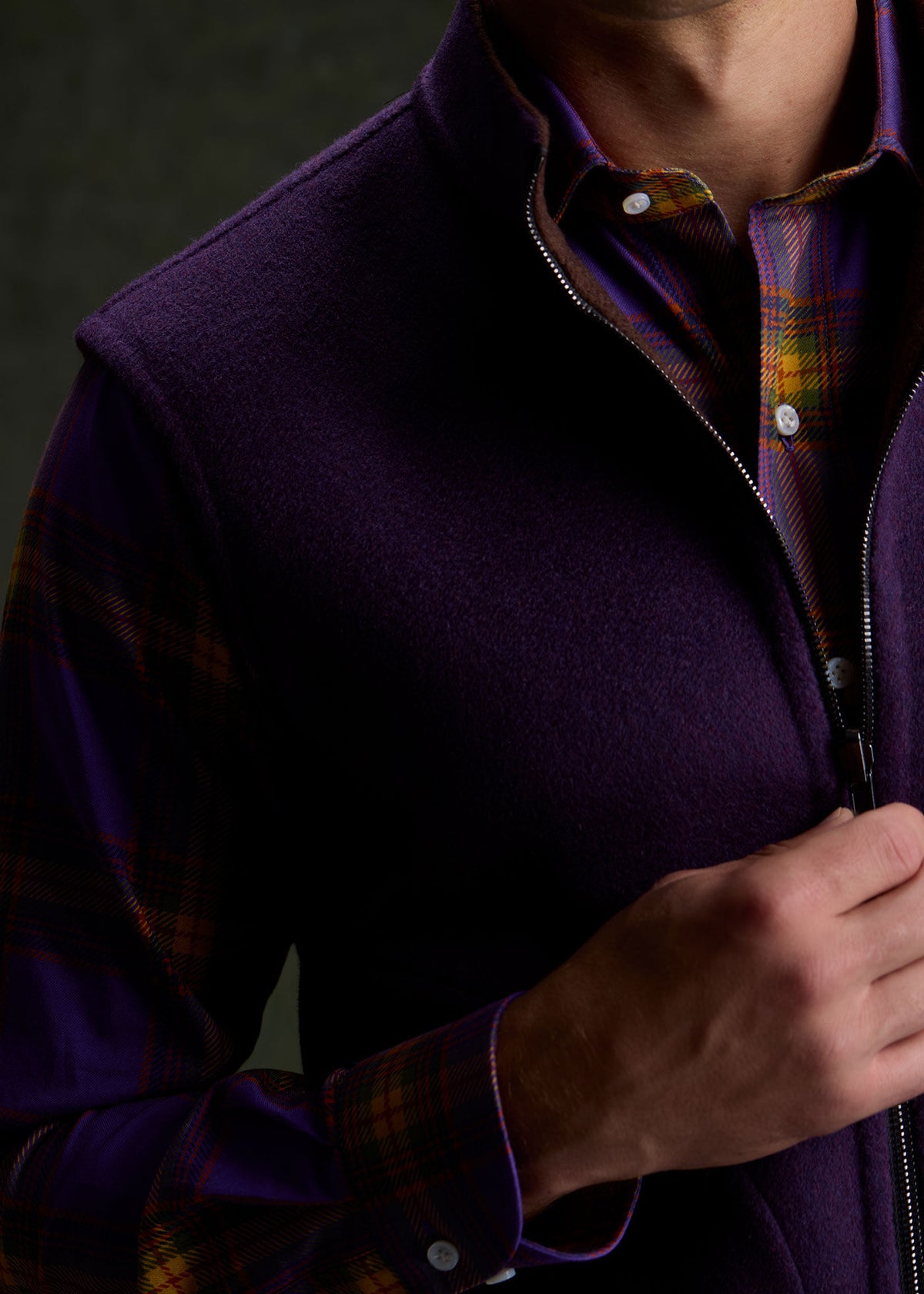 Paul Stuart New | Double Faced Cashmere Reversible Vest