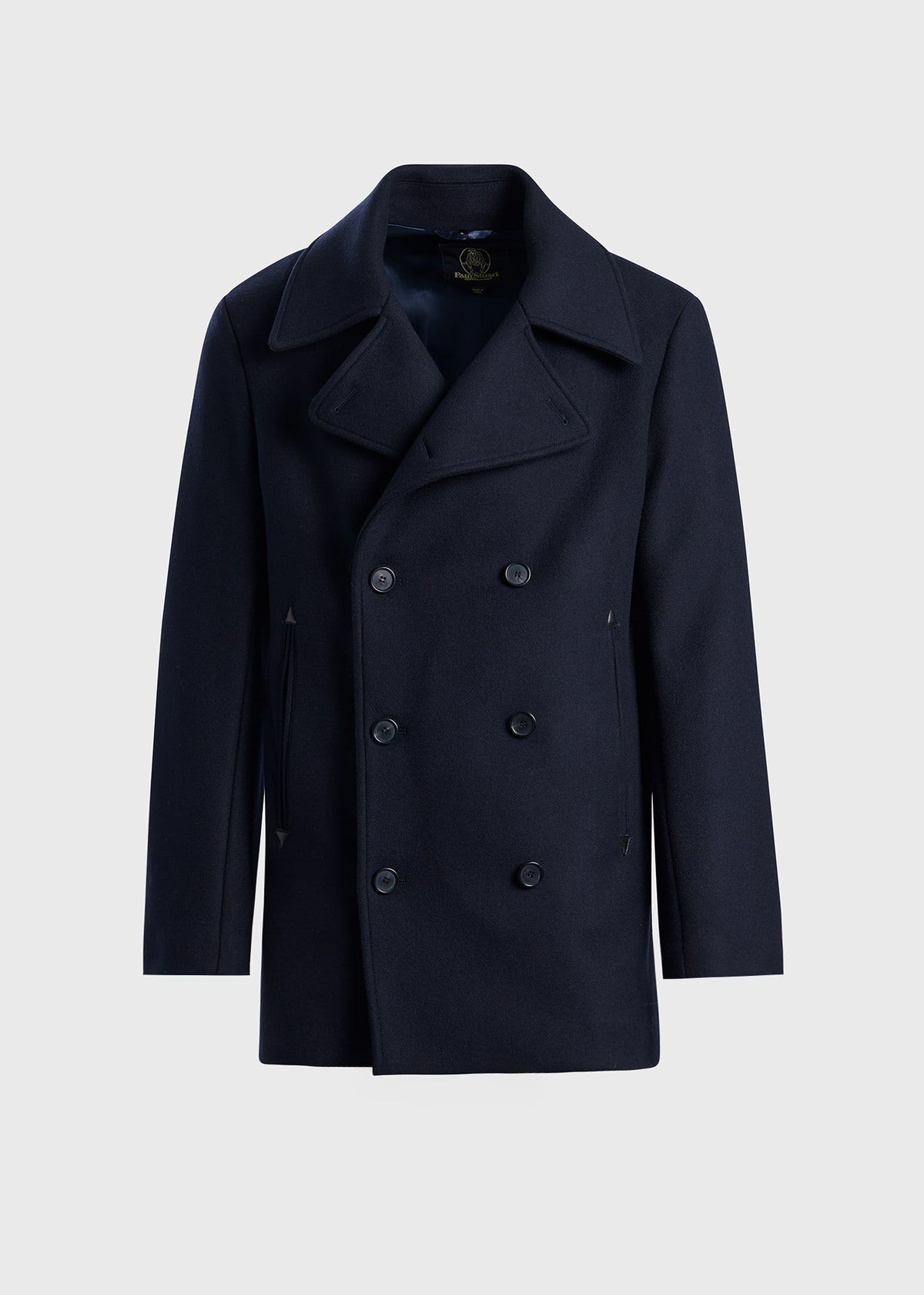 Paul Stuart Top Pick | Modern Peacoat with Leather Detail