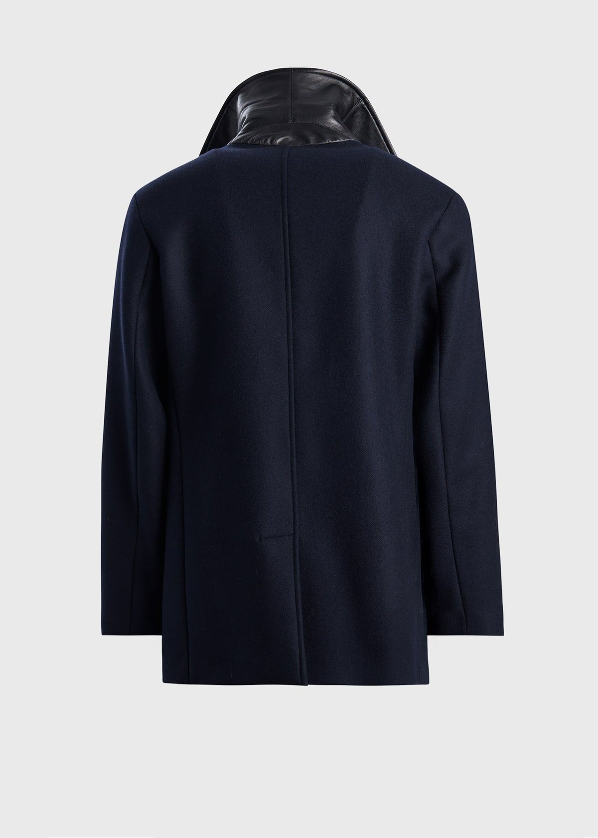Paul Stuart Top Pick | Modern Peacoat with Leather Detail