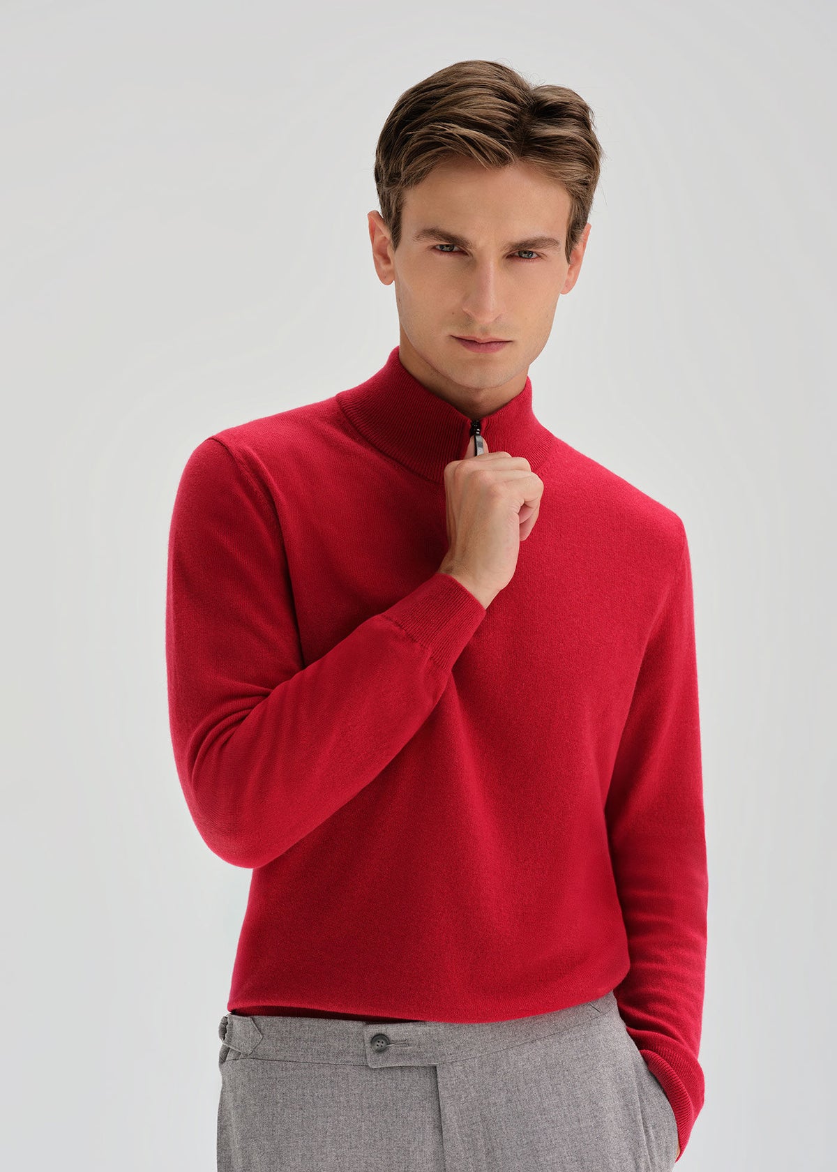 Paul Stuart Exclusive | Essential Cashmere Quarter Zip Sweater