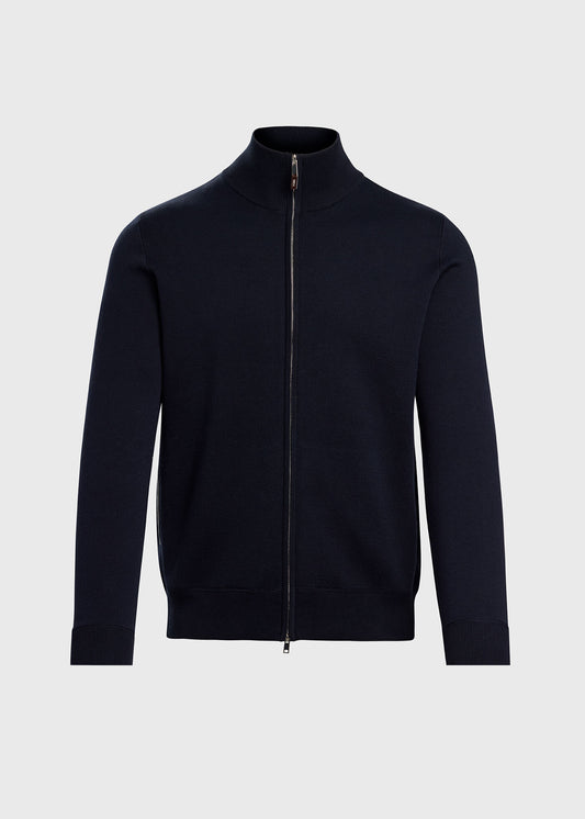 Paul Stuart Featured | Silk & Cotton Full Zip Cardigan