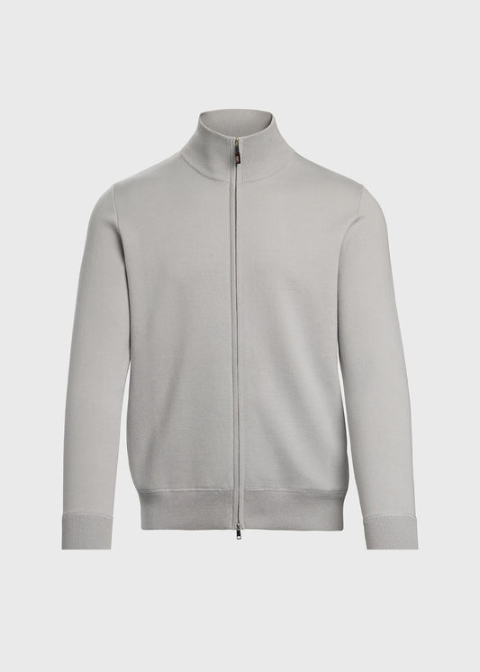 Paul Stuart Essential | Silk & Cotton Full Zip Cardigan