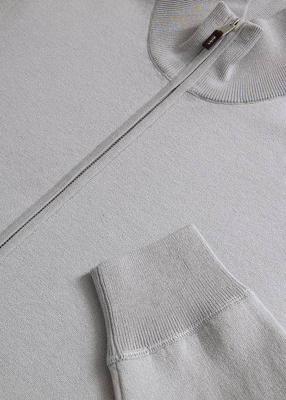 Paul Stuart Essential | Silk & Cotton Full Zip Cardigan