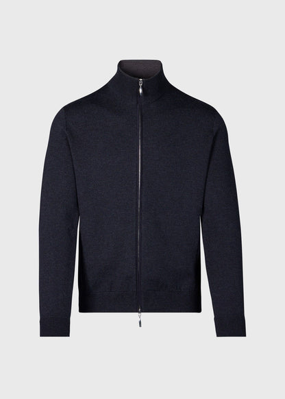 Paul Stuart Top Pick | Wool Jersey Zip Cardigan