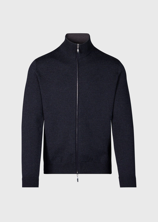Paul Stuart Top Pick | Wool Jersey Zip Cardigan