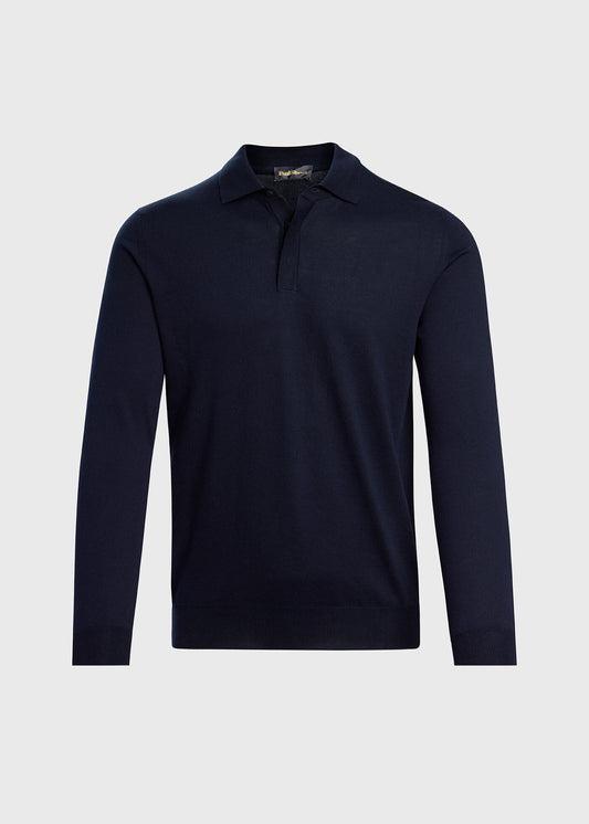 Paul Stuart Hot Sale | Organic Cotton Long Sleeve Polo