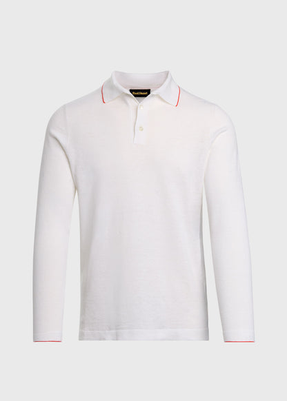 Paul Stuart Special Offer | Linen & Cotton Contrast Collar Polo