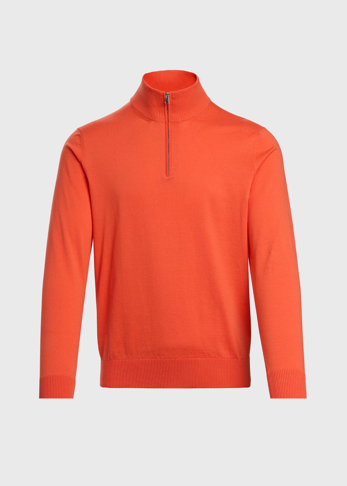 Paul Stuart Discount | Quarter Zip Cotton Sweater