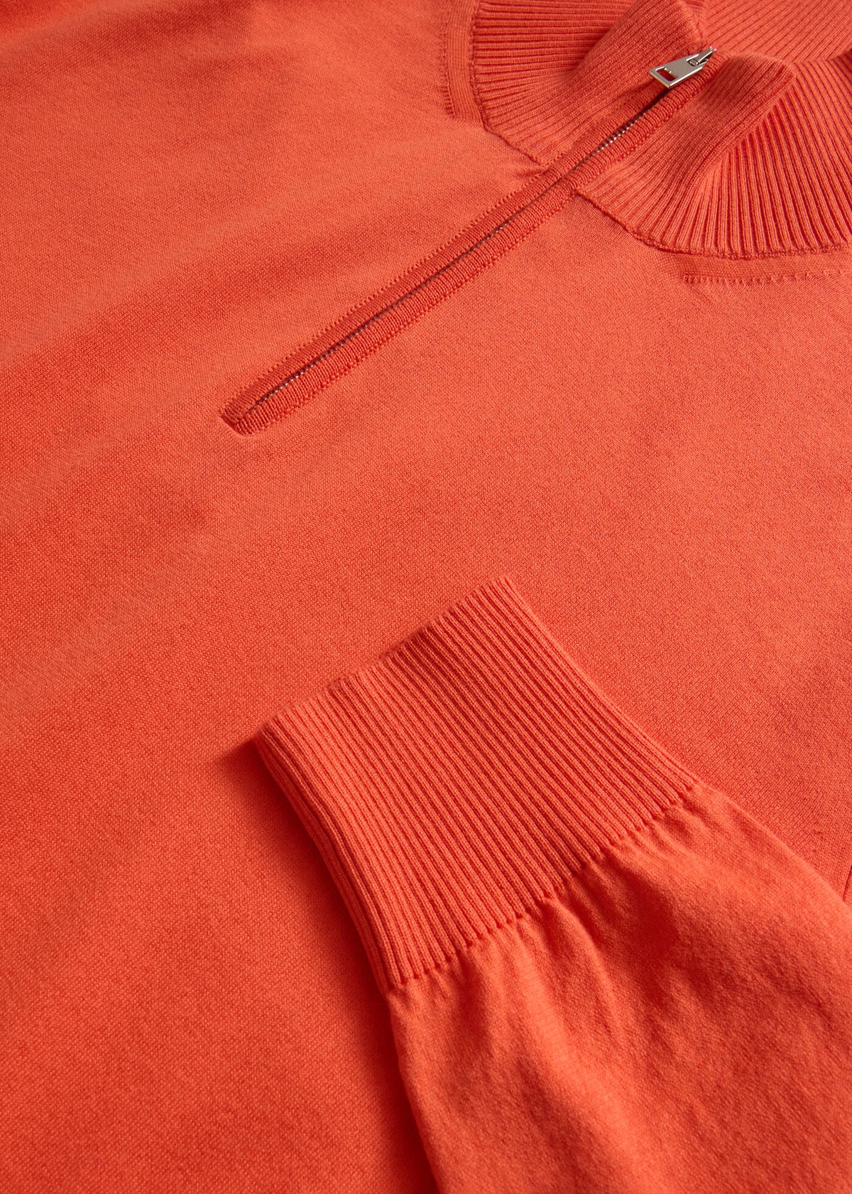Paul Stuart Discount | Quarter Zip Cotton Sweater