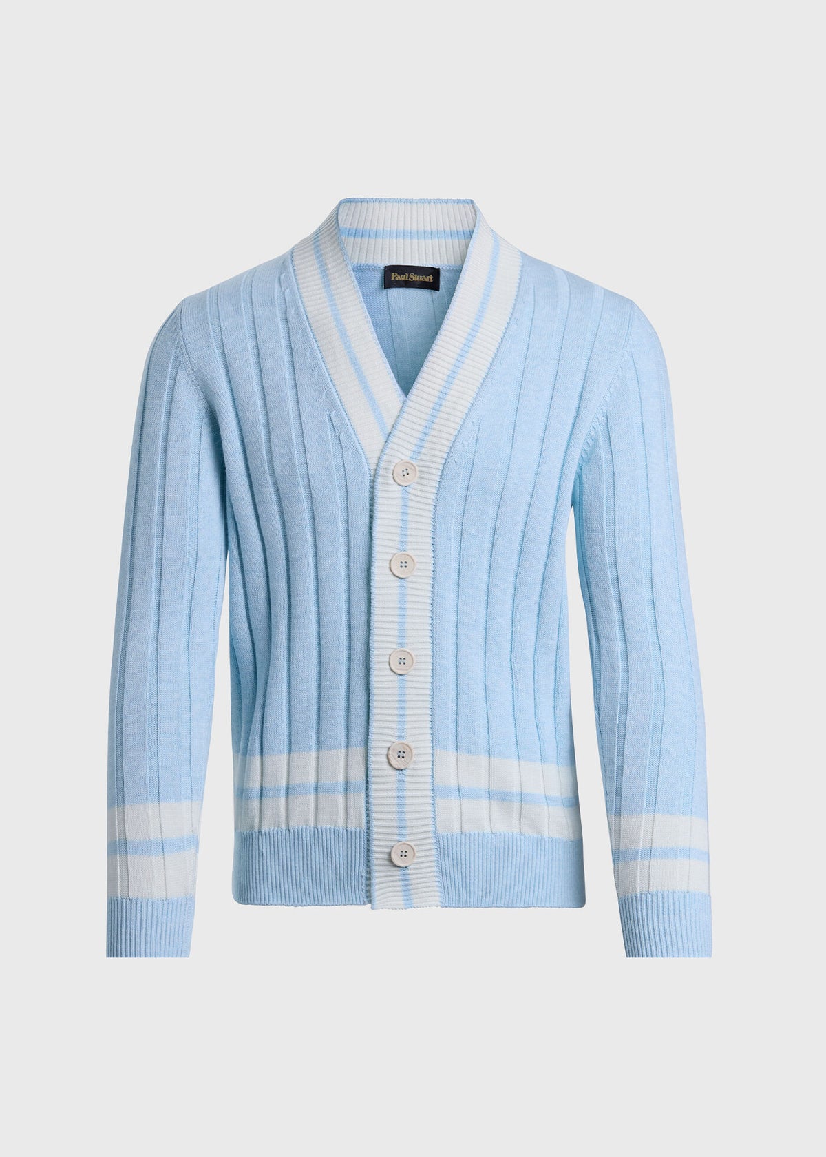 Paul Stuart Popular | Cotton Cable Knit Tennis Cardigan