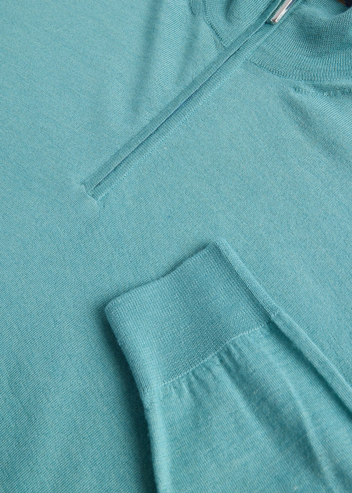 Paul Stuart Everyday | Cashmere & Silk Quarter Zip Pullover