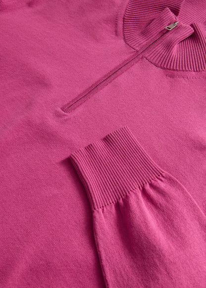 Paul Stuart Discount | Quarter Zip Cotton Sweater