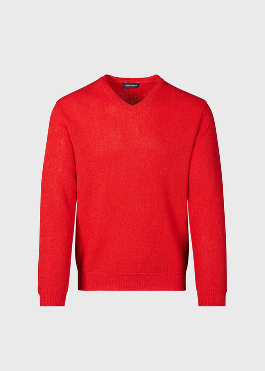 Paul Stuart Premium | Classic Alpaca Links V-Neck Sweater
