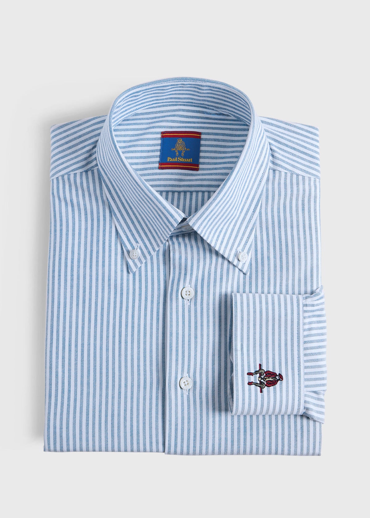 Paul Stuart Trending | Striped Oxford Logo Sport Shirt