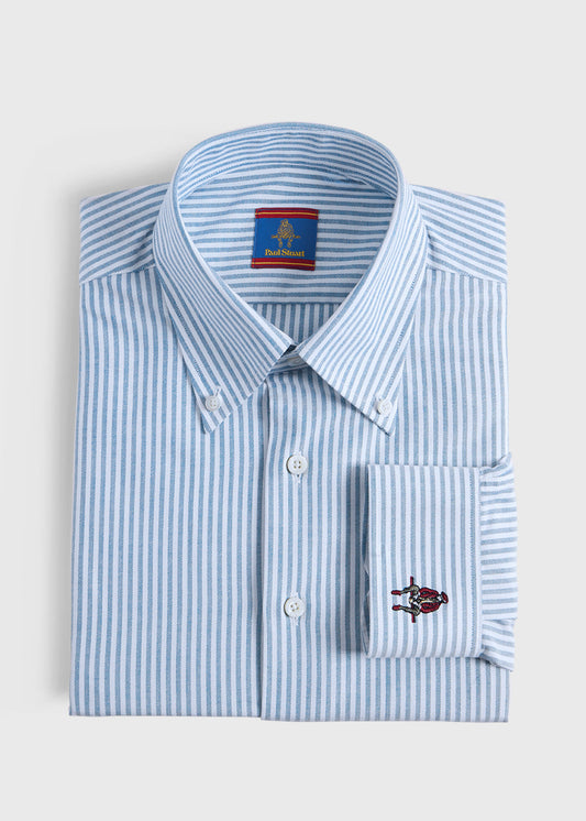 Paul Stuart Trending | Striped Oxford Logo Sport Shirt