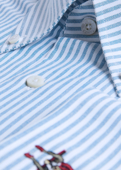 Paul Stuart Trending | Striped Oxford Logo Sport Shirt