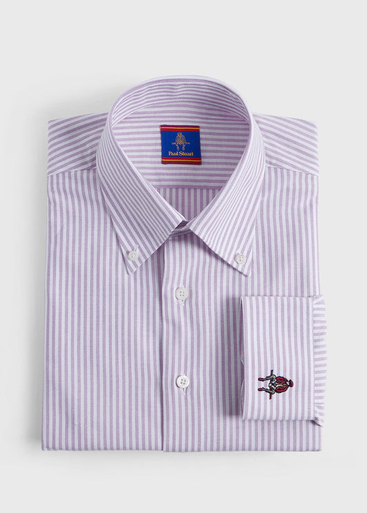 Paul Stuart Great Value | Striped Oxford Logo Sport Shirt