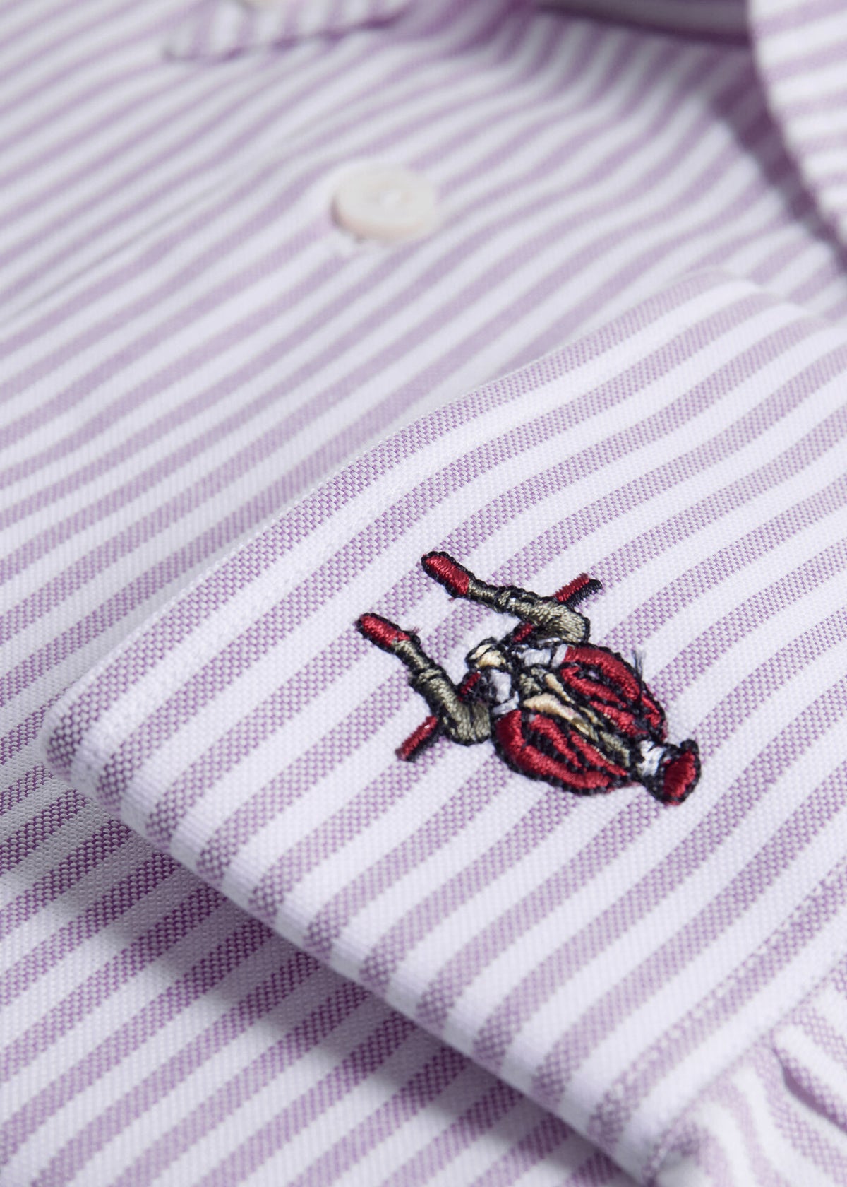 Paul Stuart Great Value | Striped Oxford Logo Sport Shirt