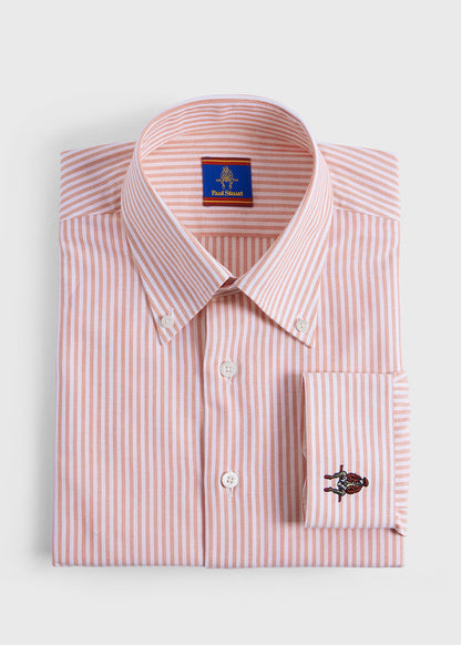 Paul Stuart Smart Buy | Striped Oxford Logo Sport Shirt