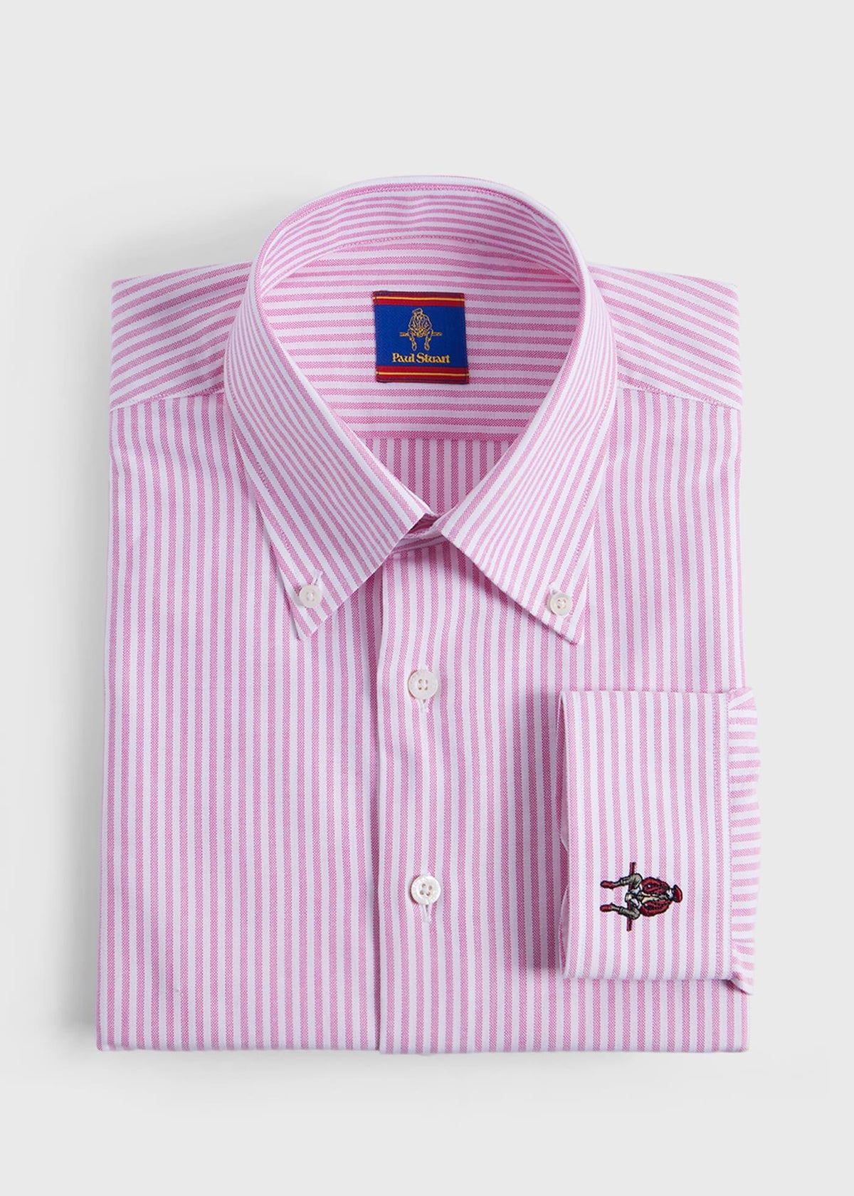 Paul Stuart Exclusive | Striped Oxford Logo Sport Shirt