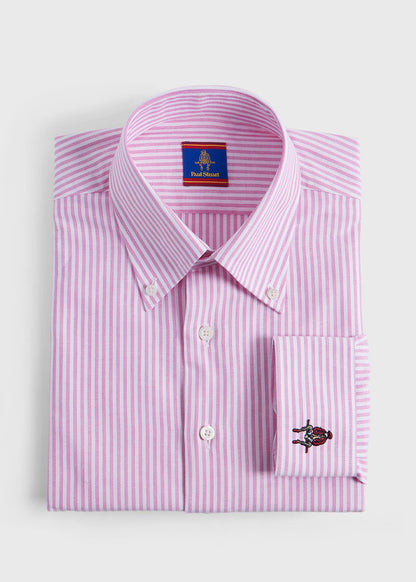 Paul Stuart Exclusive | Striped Oxford Logo Sport Shirt