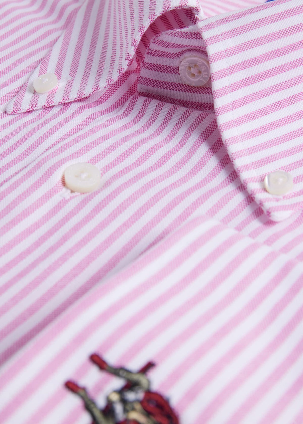 Paul Stuart Exclusive | Striped Oxford Logo Sport Shirt
