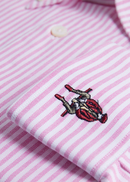 Paul Stuart Exclusive | Striped Oxford Logo Sport Shirt