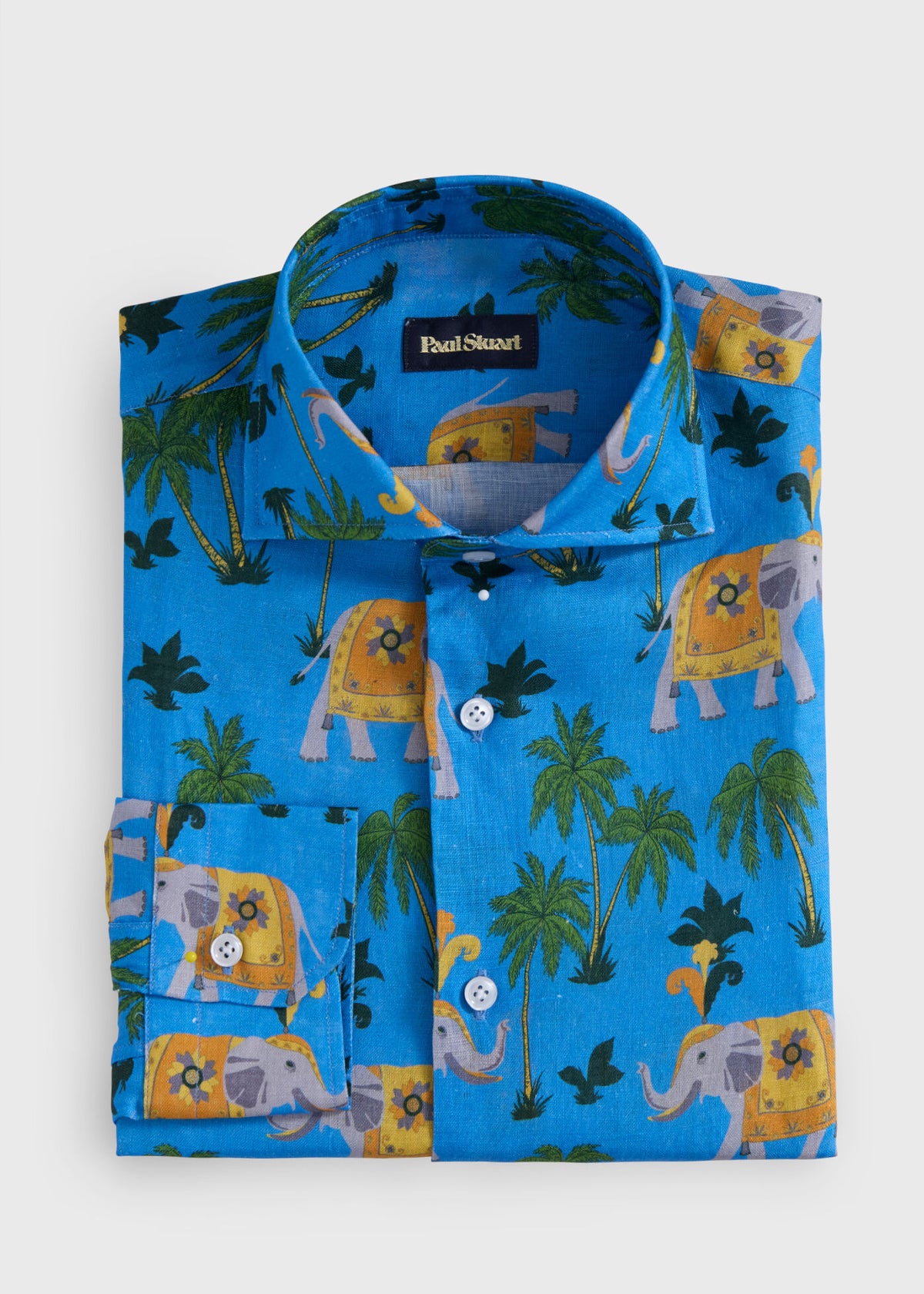 Paul Stuart Trusted | Linen Tropical Print Sport Shirt