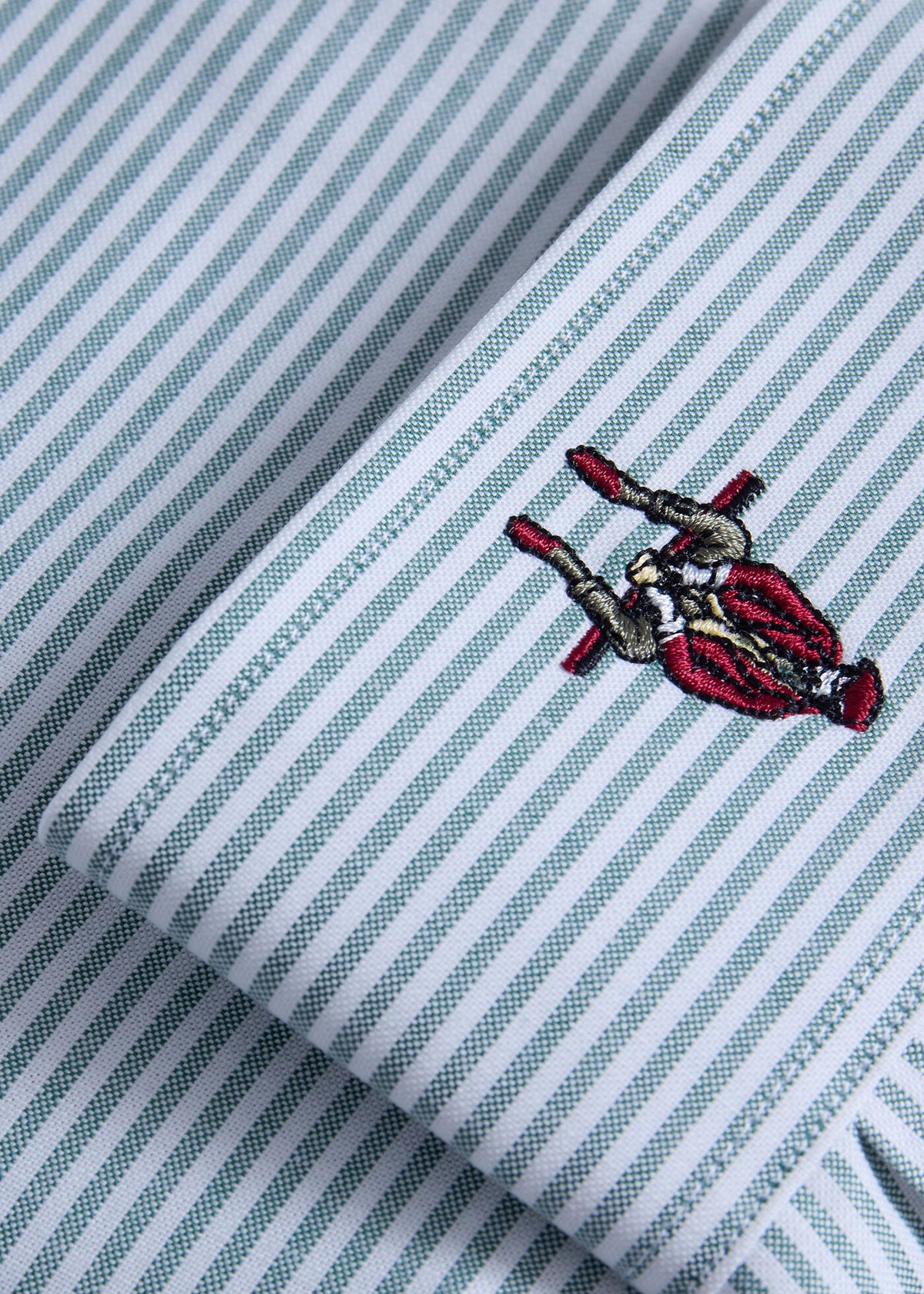 Paul Stuart Latest | Stripe Oxford Logo Sport Shirt