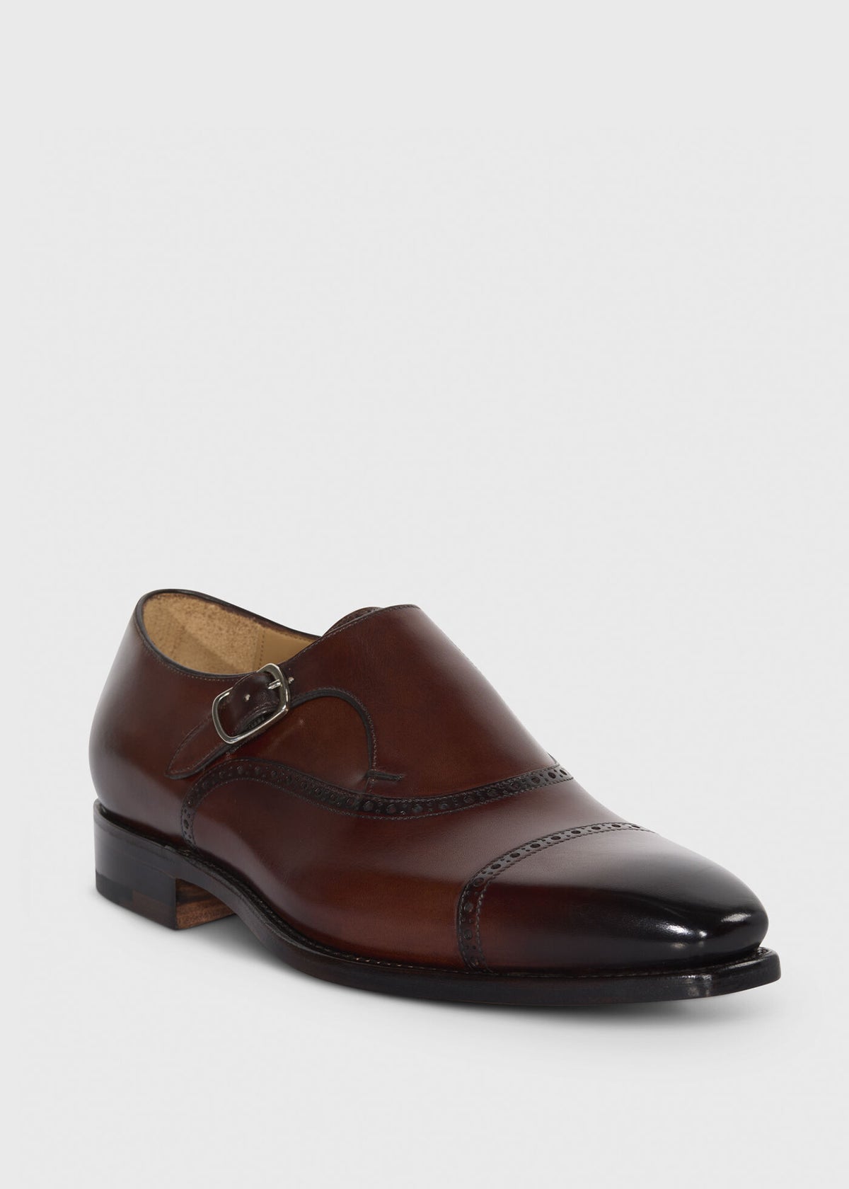 Paul Stuart Trending | Sean Leather Cap Toe Monk Strap