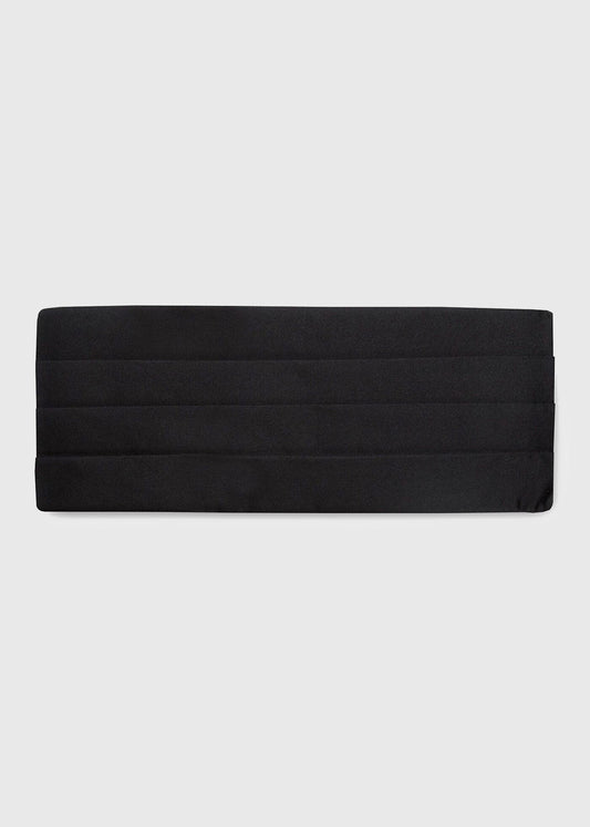 Paul Stuart Great Value | Men's Silk Satin Cummerbund in Black - Paul Stuart