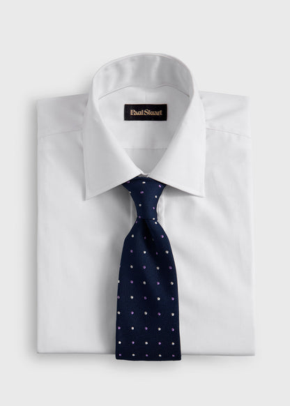 Paul Stuart Exclusive | Woven Silk Dot Tie